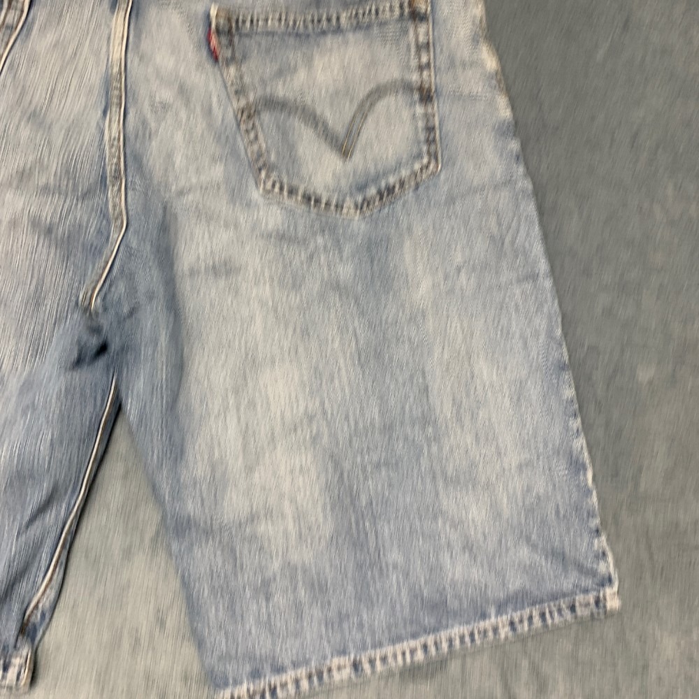 Levi's 569 Straight Denim Shorts Mens 38x12 Blue Cotton Loose Fit Medium Wash - Picture 6 of 16